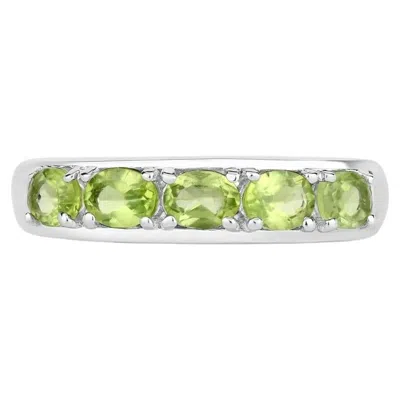 Pre-owned 1stdibs Peridot Ring 0.84 Carats Sterling Silver In Multi