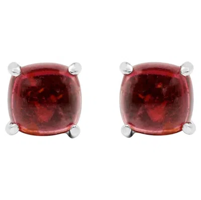 Pre-owned 1stdibs Pink Topaz Stud Earrings 2.58 Carats Sterling Silver