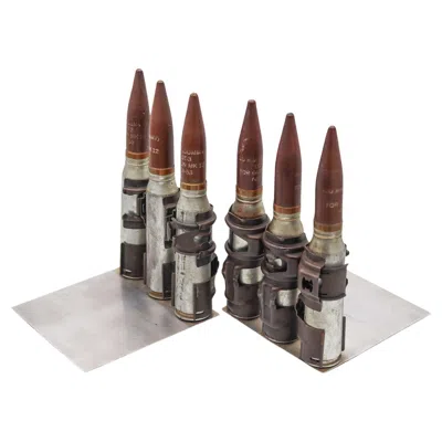 Pre-owned 1stdibs Post War 1953 Very Unusual Trencher Art Bookends In Bronze And Aluminum In Gold