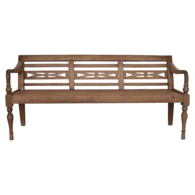 Pre-owned 1stdibs Provincial French Carved Wood Bench In Brown