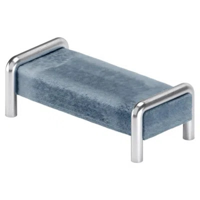 Pre-owned 1stdibs Prowling Fur Bench With Brushed Stainless Steel Legs By Furn Object In Brown