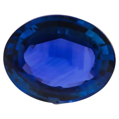 Pre-owned 1stdibs Rare 5.32ct Natural Vivid To Deep Blue Sapphire Oval Madagaskar Bellerophon Cert