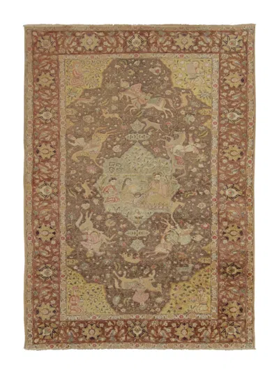 Pre-owned 1stdibs Rare Antique Turkish Rug Narrative Pictorials In Beige & Brown - Rug & Kilim