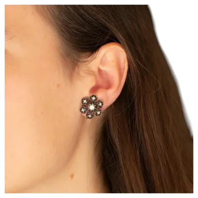 Pre-owned 1stdibs Rare Georgian Earrings - Silver & 14k Yellow Gold, Foil Backed Rose Cut Diamond