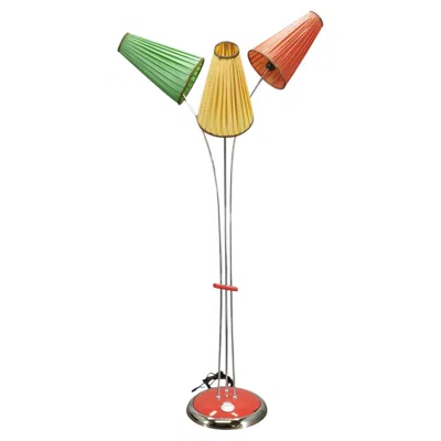 Pre-owned 1stdibs Rare German Adjustable Three-light Floor Lamp, 1960s In Sand