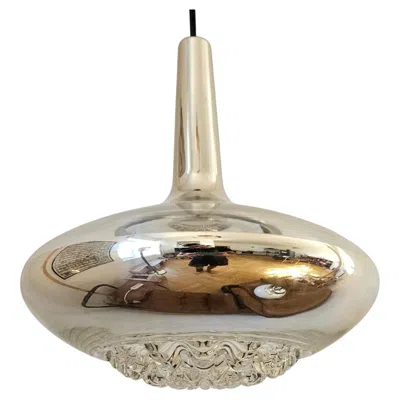 Pre-owned 1stdibs Rare Midcentury Glass Pendant Peill & Putzler, Germany, 1970s In Brown