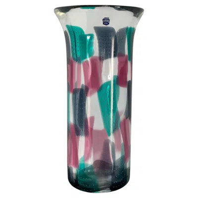 Pre-owned 1stdibs Rare Murano Vase By Fulvio Bianconi Per Cenedese Pezzato 1960's Original Labels In Transparent