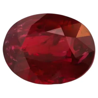 Pre-owned 1stdibs Rare No Heat Natural Mozambique Oval Vivid Red Ruby 3.00ct Grs Pigeon Blood