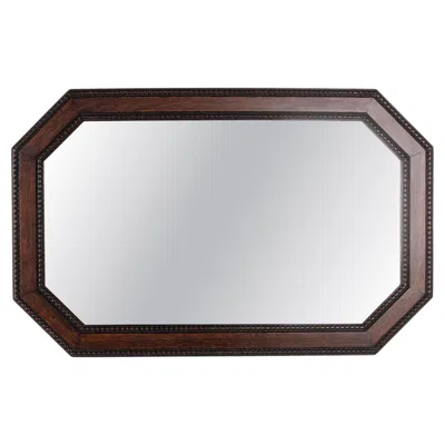 Pre-owned 1stdibs Rectangular Mirror In Dark Wood From The 1940s In Brown
