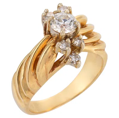 Pre-owned 1stdibs Retro Diamond 14k Yellow Gold Ring