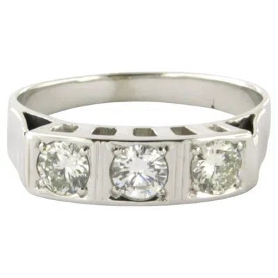Pre-owned 1stdibs Ring With Brilliant Cut Diamonds Up To 0.75ct 14k Gold 3.4 Grams In Multi
