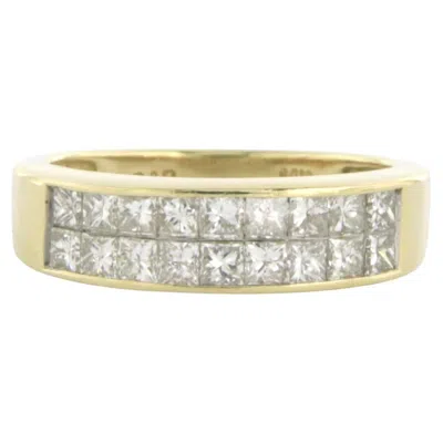 Pre-owned 1stdibs Ring With Princess Cut Diamonds Up To 1.10ct 14k Yellow Gold 3.3 Grams