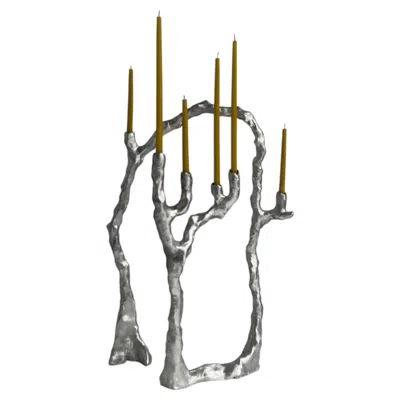 Pre-owned 1stdibs Route Candle Holder 02.01 In Cast Aluminium By Sofia Karnukaeva In Gray