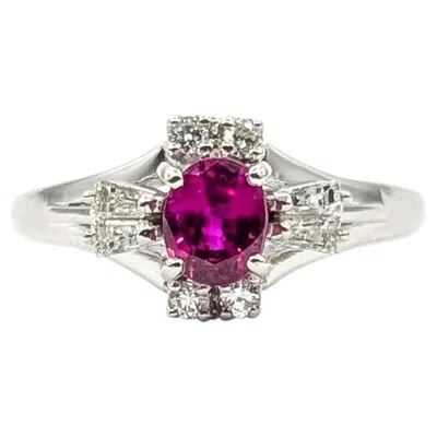 Pre-owned 1stdibs Ruby & Diamond Platinum Ring In Multi