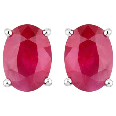 Pre-owned 1stdibs Ruby Earrings 1.68 Carats 14k White Gold