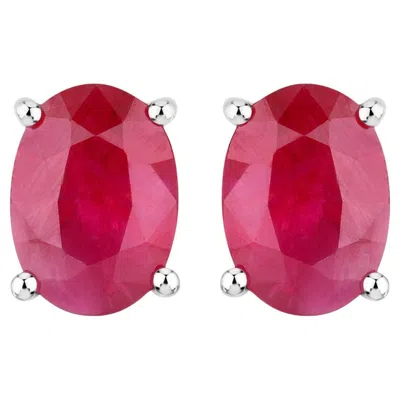 Pre-owned 1stdibs Ruby Earrings 1.68 Carats 14k White Gold