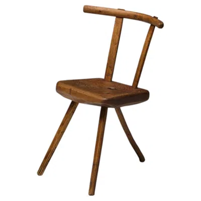 Pre-owned 1stdibs Rustic Wabi-sabi Tripod Stool - Early 20th Century In Brown