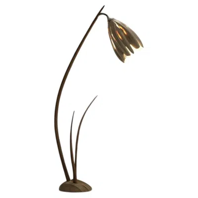 Pre-owned 1stdibs Sarensia Flora Floor Lamp In Hornbeam & Oak Wood By Alun Heslop In Brown