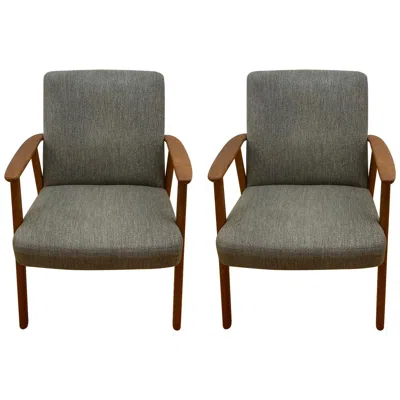 Pre-owned 1stdibs Scandinavian Modern Teak Occasional Chairs, Minimalist Design, 1960 In Brown