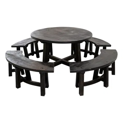 Pre-owned 1stdibs Sculpted Brutalist Dining Table & Bench In Solid Ash 1960 Paris Mid Century In Brown