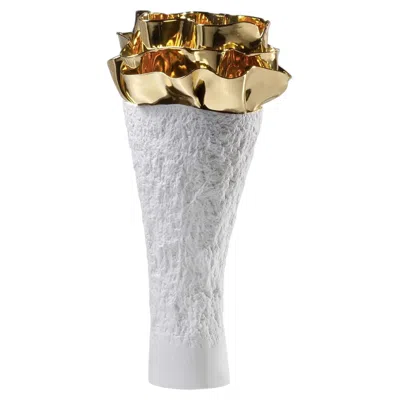 Pre-owned 1stdibs Sea Flower Golded High Vase