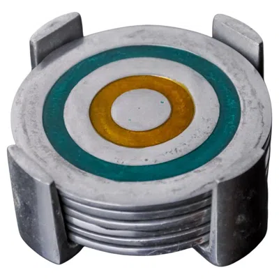 Pre-owned 1stdibs Set Of 6 Space-age Coasters, Italy, 1970 In Gray