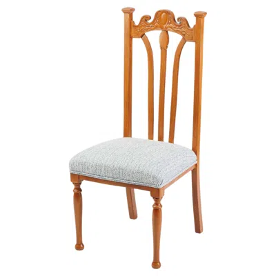 Pre-owned 1stdibs Set Of Six Restored Dining Chairs In Textured Blue Fabric (two Variations)