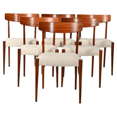 Pre-owned 1stdibs Set Of Six Scandinavian Teak Chairs From The 1960s In Brown
