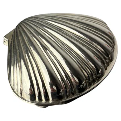 Pre-owned 1stdibs Shell Jewelry Box, Silver Plated, Italy, Circa 1980