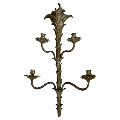 Pre-owned 1stdibs Single Very Large Gilt Bronze Wall Sconce With Four Lights In Gold