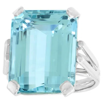 Pre-owned 1stdibs Sixties Modernist Aquamarine Ring In Multi