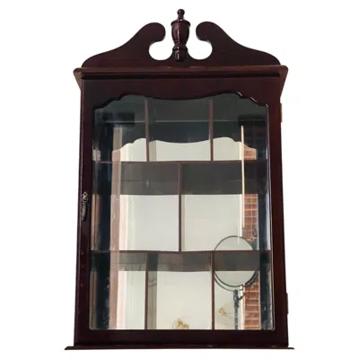 Pre-owned 1stdibs Small Vintage Mahogany Wall Vitrine Display Curio In Brown