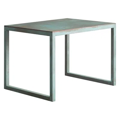 Pre-owned 1stdibs Solid Bronze Side Table With Tiffany Green Patina