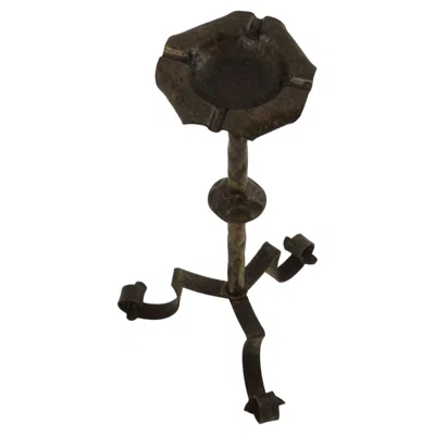 Pre-owned 1stdibs Spanish Drinks Table/ Drinks Table / End Side Table In Wrought Iron, 1940s In Black
