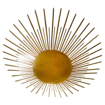 Pre-owned 1stdibs Spanish Solar Crown Sunburst Wall Lighting In Gilt Metal , Circa 1950 In Gold