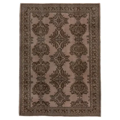 Pre-owned 1stdibs Stamped Oushak In Browns
