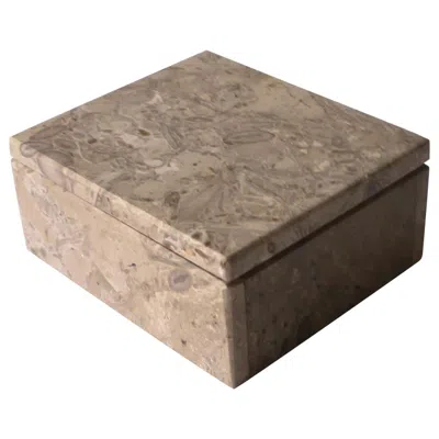 Pre-owned 1stdibs Stone Jewelry Box, Minimalist Postmodern, Circa Late-20th Century In Brown