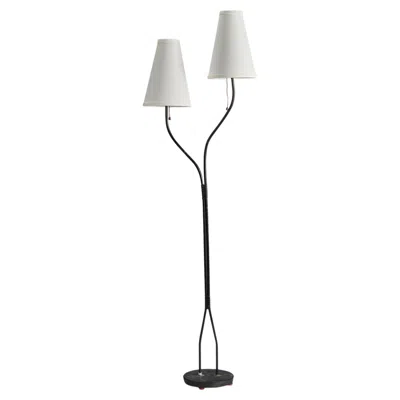 Pre-owned 1stdibs Swedish Designer, Floor Lamp, Metal, Brass, Fabric, Sweden, 1950s In Transparent