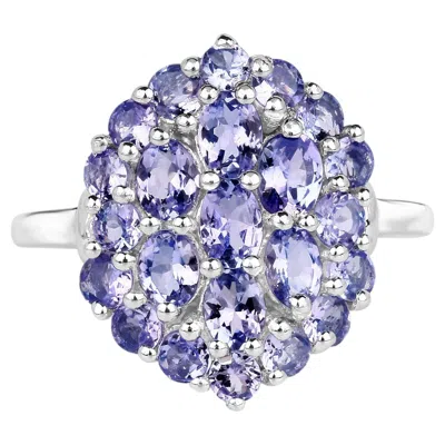 Pre-owned 1stdibs Tanzanite Ring 2.28 Carats Sterling Silver In Multi