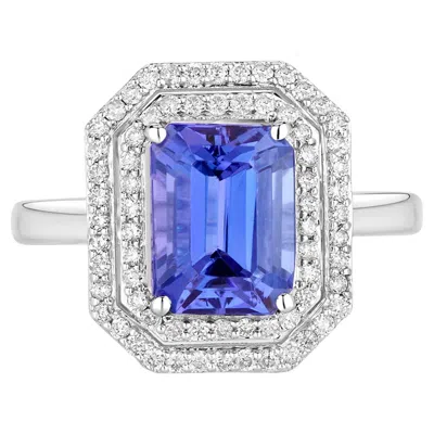 Pre-owned 1stdibs Tanzanite Ring Diamonds 3.3 Carats 14k White Gold
