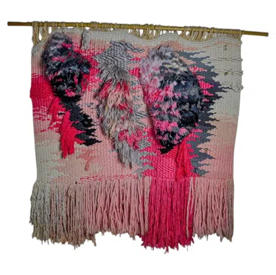 Pre-owned 1stdibs Textured Macramé Wall Hanging, Folk Art, Spain, Circa 1970's In Brown