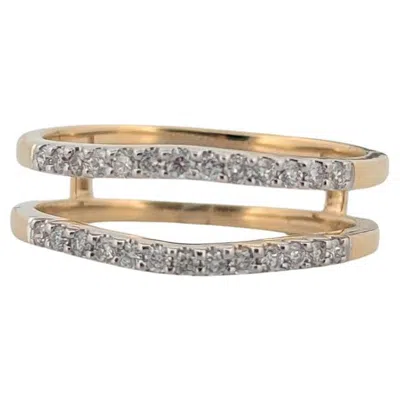 Pre-owned 1stdibs Thalia 14k Yellow Gold Wrap Ring, 0.26 Ctw Natural Diamonds, Size 7 Gift