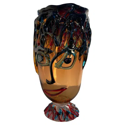 Pre-owned 1stdibs This Is A Murano Glass Vase Inspired By Picasso, Featuring A Design In Black