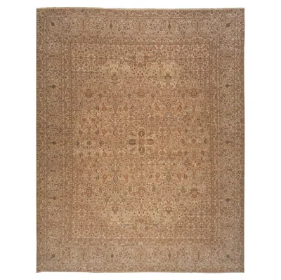 Pre-owned 1stdibs Traditional Handwoven Luxury Hadji Jalili Tabriz Beige / Beige In Brown