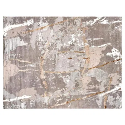 Pre-owned 1stdibs Travis 400 Rug By Illulian, Wool And Silk, Post-modern Design, Italy In Gray