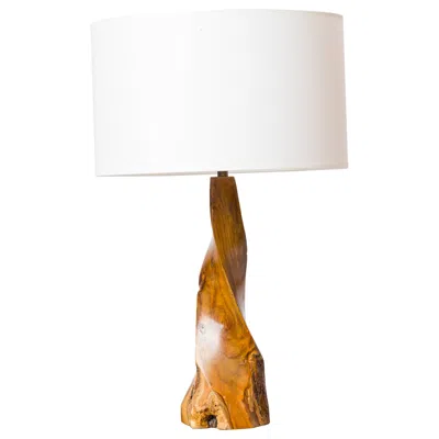 Pre-owned 1stdibs Twisted "forme Libre" Olive Tree Table Lamp - France 1970's In Brown