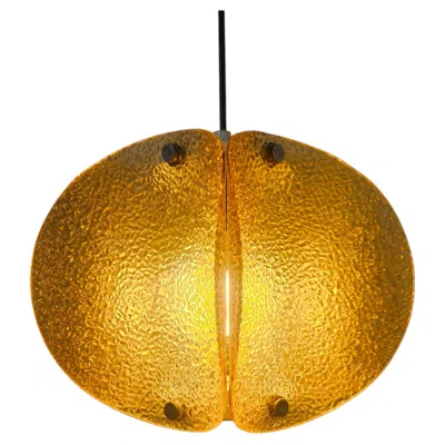 Pre-owned 1stdibs Very Rare Midcentury Glass Pendant, Germany, 1960s In Orange