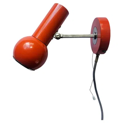 Pre-owned 1stdibs Very Rare Midcentury Wall Lamp, Space Age, Italy, 1970s In Red