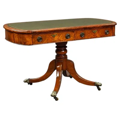 Pre-owned 1stdibs Victorian Burr Walnut Writing Table In Brown