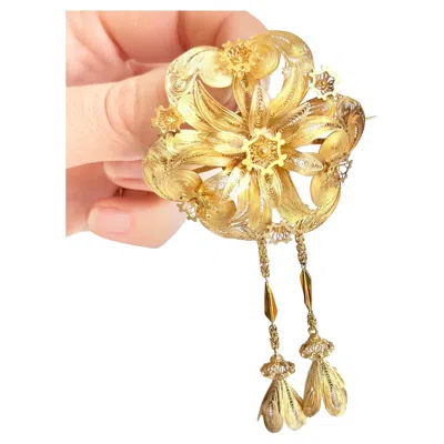 Pre-owned 1stdibs Victorian Gilt Brooch In Original Box In Multi